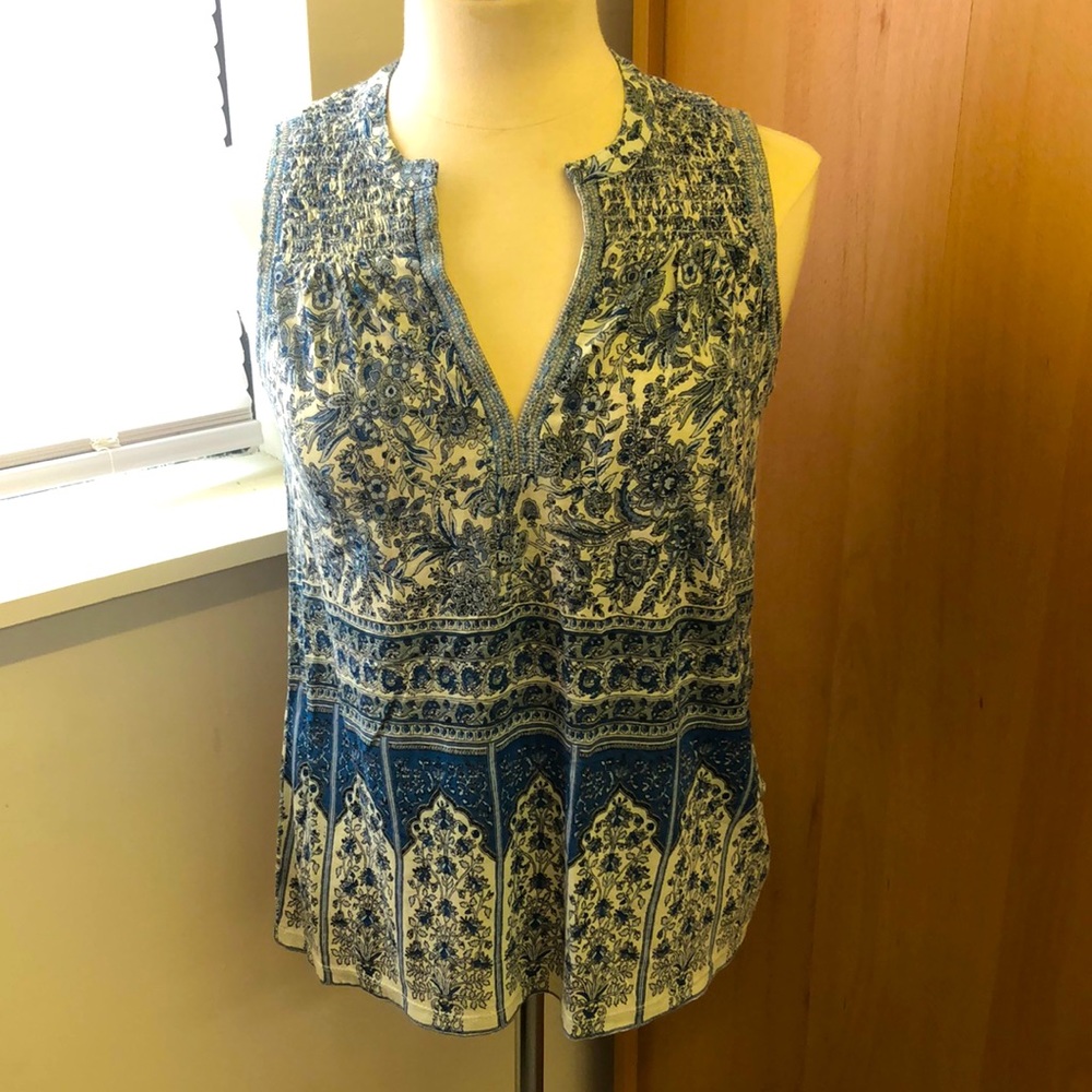 Gorgeous blue tank blouse!